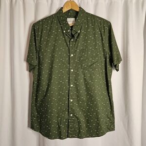 American Eagle Outfitters‎ Short Sleeve Button Down - Green - SZ Large